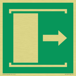 E033 safe condition door slides right to open